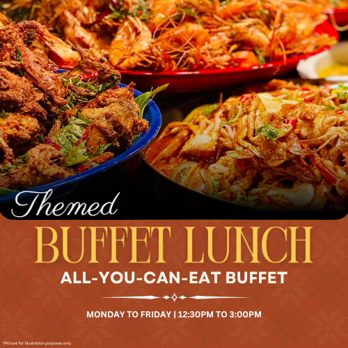 Halal buffet lunch with wide selection